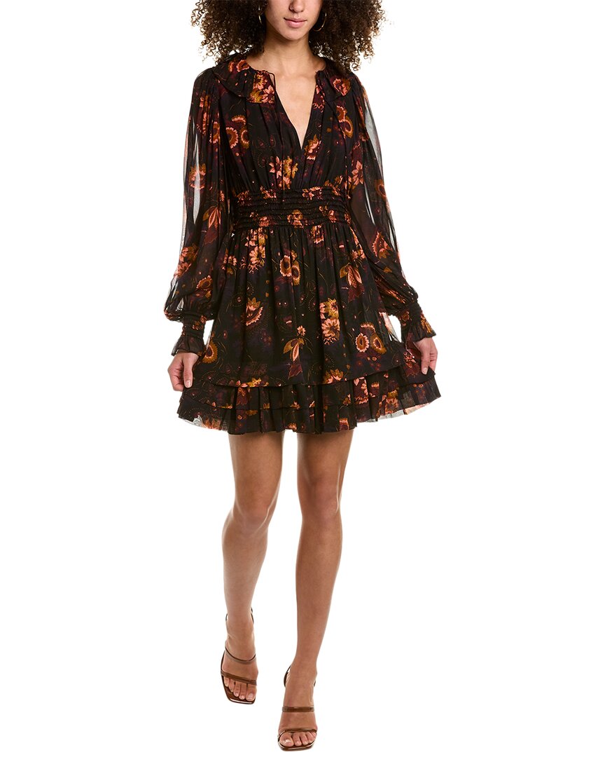Ulla Johnson Adara Silk Mini Dress Blue