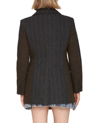 Avec Les Filles Short Wool-Blend Blazer