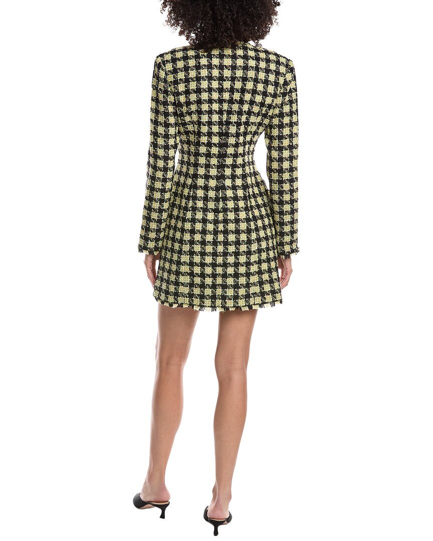 Toccin Mallory Strong Shoulder Button Front Wool-Blend Dress