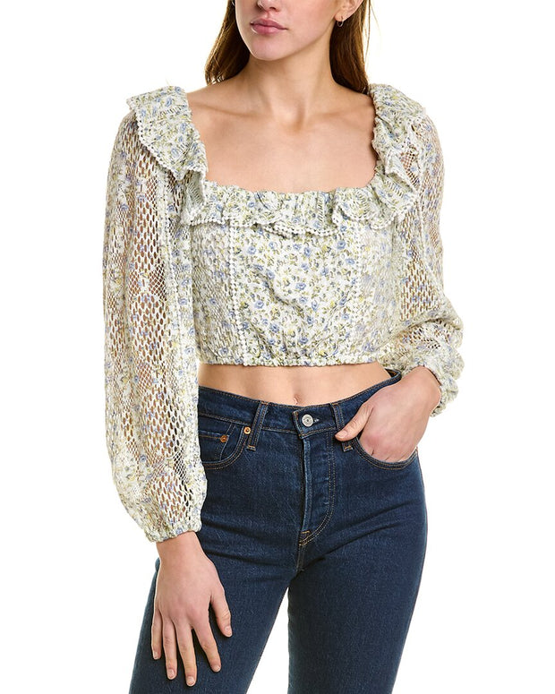 Loveshackfancy Dorabella Crop Top