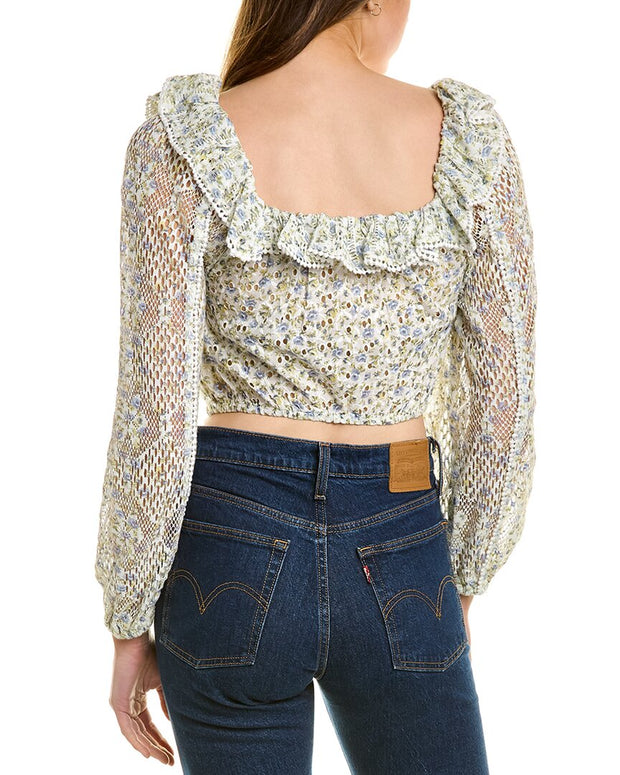 Loveshackfancy Dorabella Crop Top