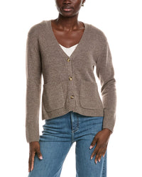 Kier + J Scarlet Wool & Cashmere-Blend Cardigan