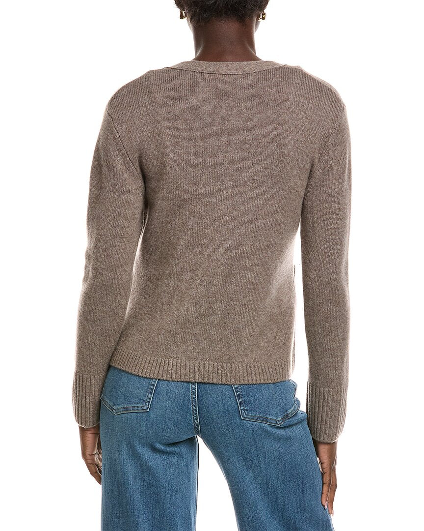 Kier + J Scarlet Wool & Cashmere-Blend Cardigan