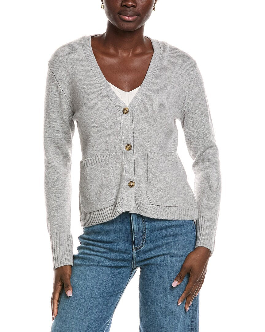 Kier + J Scarlet Wool & Cashmere-Blend Cardigan