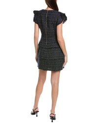 Sail To Sable Fringe Trim Wool-Blend Fit & Flare Dress