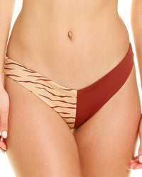 Onia Colorblocked Chiara Bikini Bottom Brown Multi