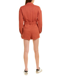 Iro Ambrocio Linen-Blend Playsuit