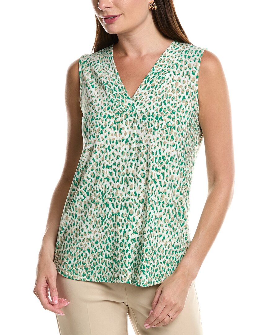 Anne Klein Printed Top Green