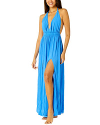 Ibiza Low V Halter Neck Dress Cover-Up