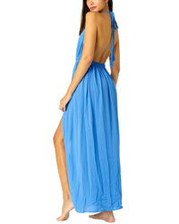 Ibiza Low V Halter Neck Dress Cover-Up