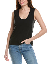 James Perse Pocket Tank Black