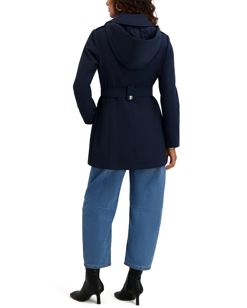 Kensie Kensie Double Breasted Softshell Jacket