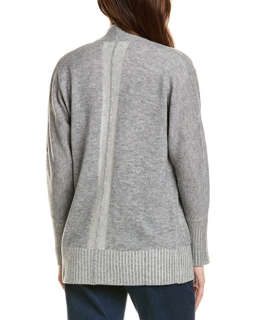 Forte Cashmere Plaited Wool & Cashmere-Blend Cardigan