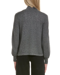 Sofiacashmere Scallop Edge Cropped Wool & Cashmere-Blend Cardigan