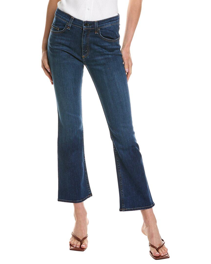 Askk Ny High-Rise Dark Vintage Crop Bootcut Jean 23" Waist Blue