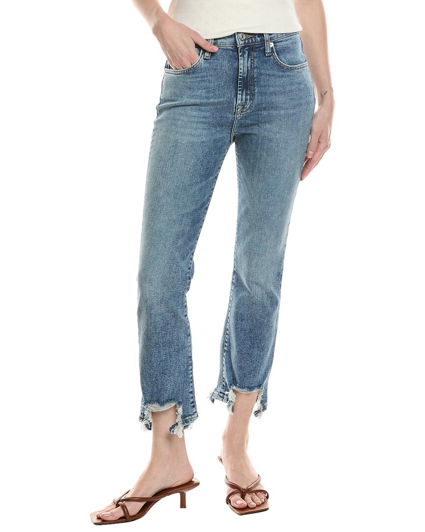 7 For All Mankind High-Waist Elora Slim Kick Jean Blue