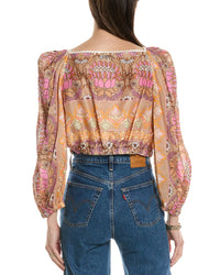 Sandro Linen-Blend Top