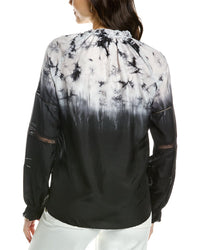 Go> By Gosilk Attention To Detail Silk Peasant Top