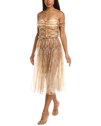 Elisabetta Franchi Mini Dress Brown Multi