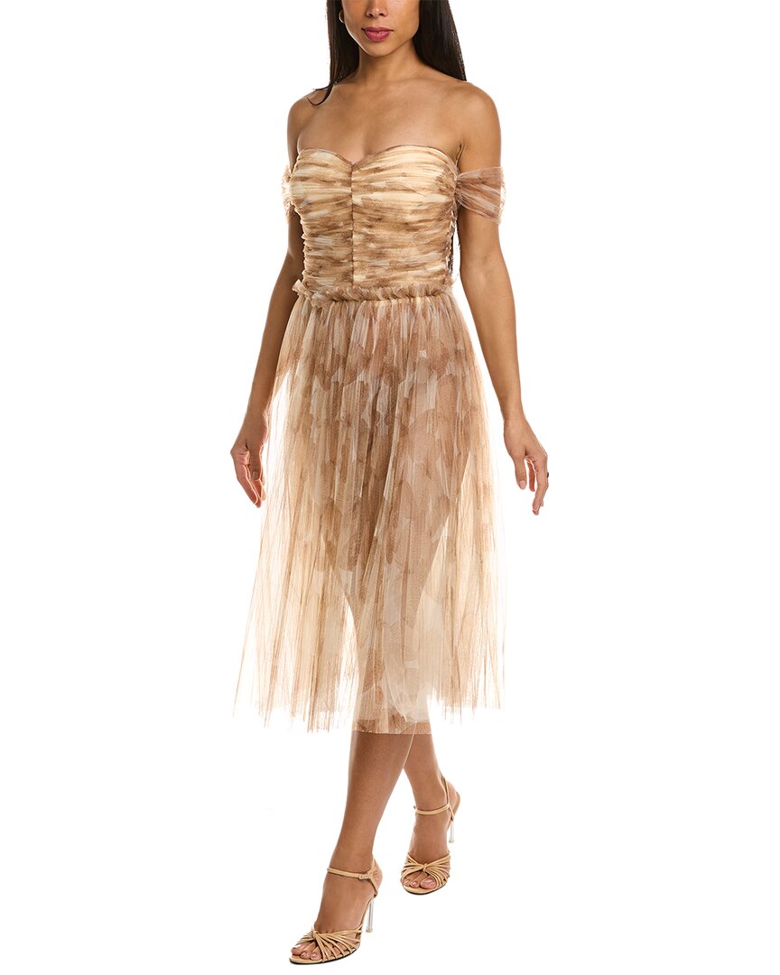 Elisabetta Franchi Mini Dress Brown Multi