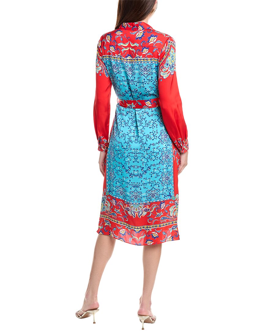 Elie Tahari The Paulina Isle Of Capri Silk-Blend Shirtdress
