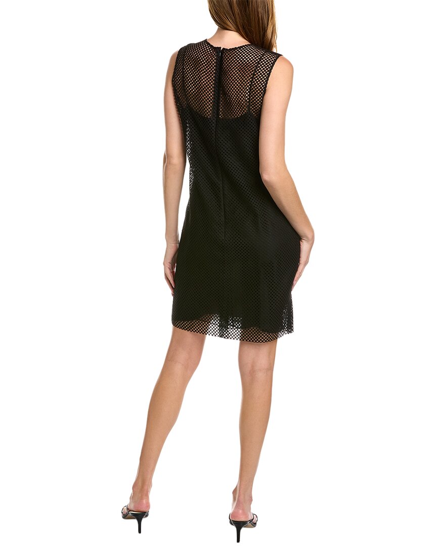 Oscar de la Renta Oscar De La Renta Checkerboard Silk-Lined Linen-Blend Mini Dress
