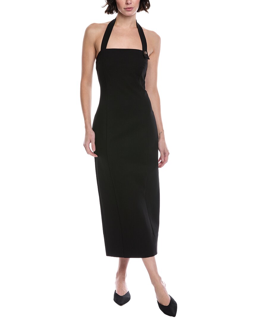 Toccin Davina Sculpted Halter Midi Dress