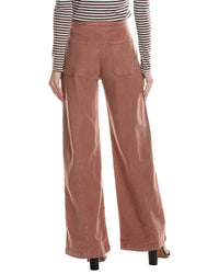Hudson Jeans Tie-Waist Pintucked Linen-Blend Trouser