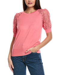 Elie Tahari Elie Tahari Felicity Crochet Sweater