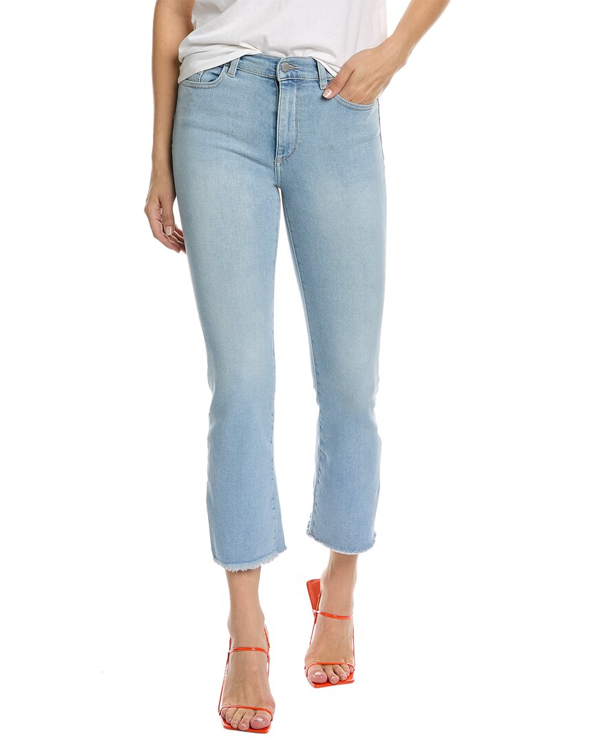 Dl1961 Bridget Boot High-Rise Instasculpt Baby Blue Raw Ankle Cut Jean