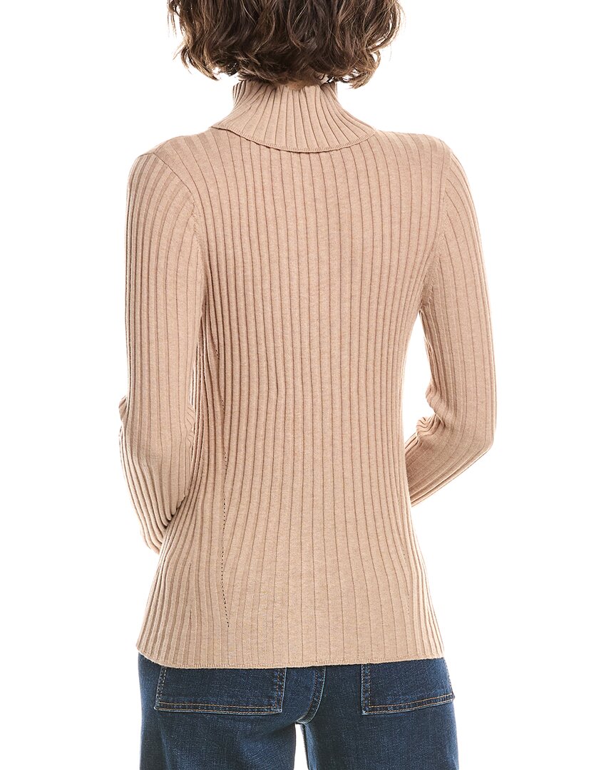 In2 By Incashmere Ribbed Turtleneck Cashmere-Blend Sweater