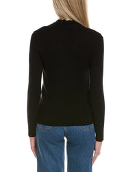 Sofiacashmere Modern Faux Wrap Wool & Cashmere-Blend Sweater