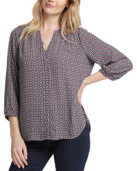 Nydj Pintuck Blouse Multi