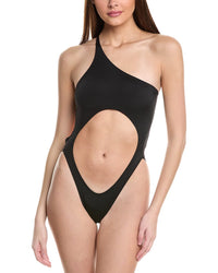 Norma Kamali One-Shoulder One-Piece Black