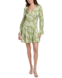 Rebecca Taylor Godet Mini Dress Green