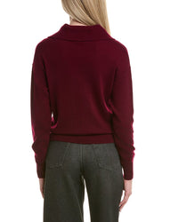 Bruno Magli Half Button Placket Wool & Cashmere-Blend Pullover