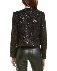 Gracia Sequined Round Neck Jacket