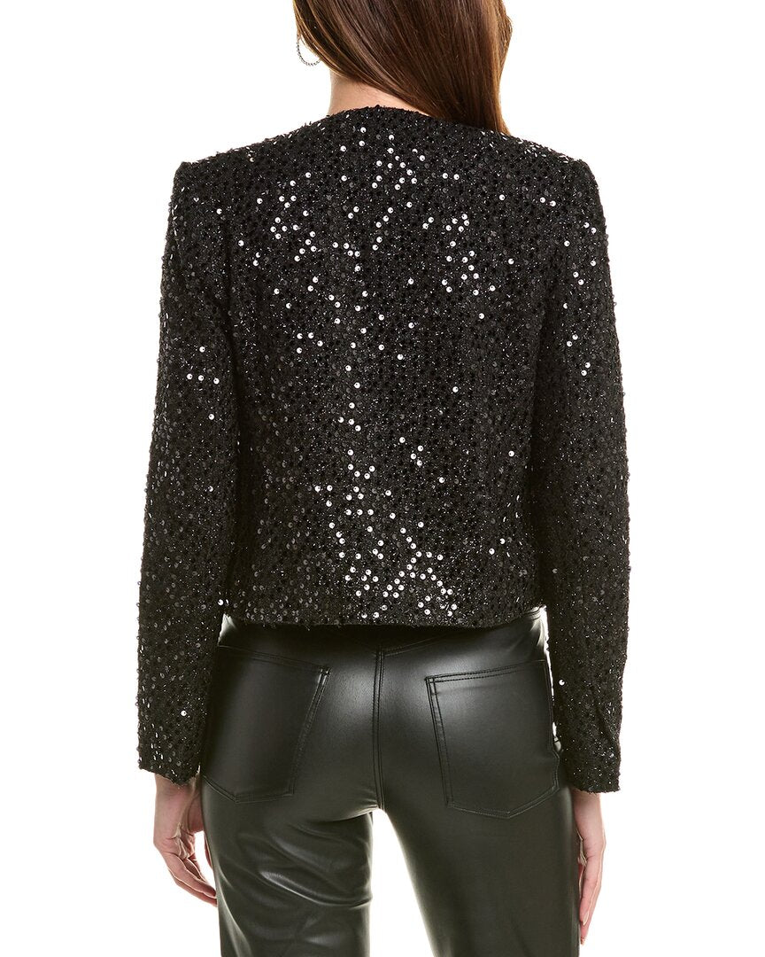 Gracia Sequined Round Neck Jacket