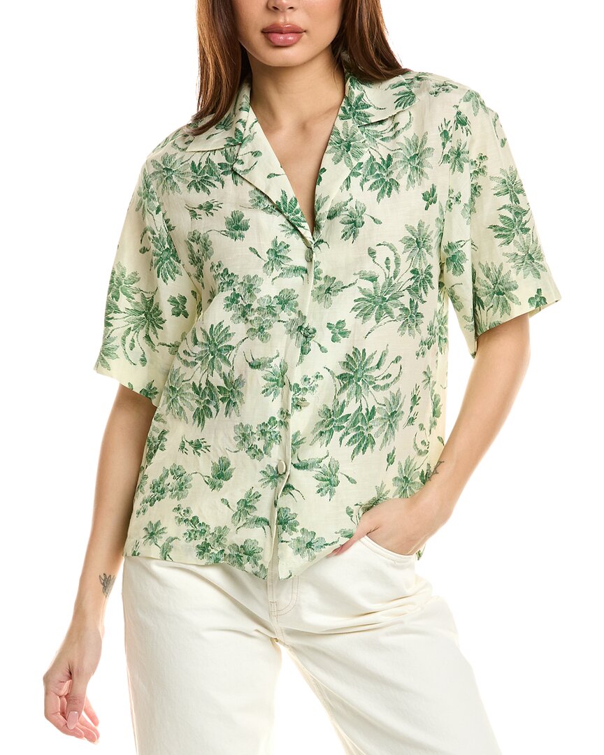 Sandro Linen-Blend Top