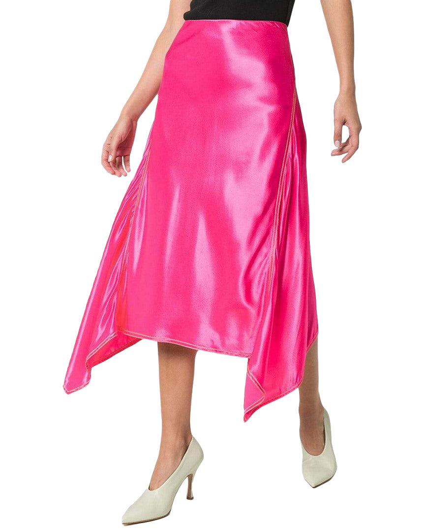Sies Marjan Darby Asymmetrical Midi Skirt Fuchsia Regular 2 (XS)