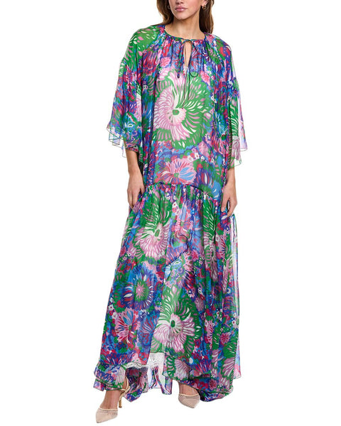 Dolce & Gabbana Silk Maxi Dress, Blue / 36