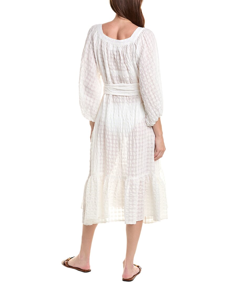 Lisa Marie Fernandez Laure Linen-Blend Midi Dress