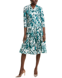 Samantha Sung Laurent Shirtdress Green