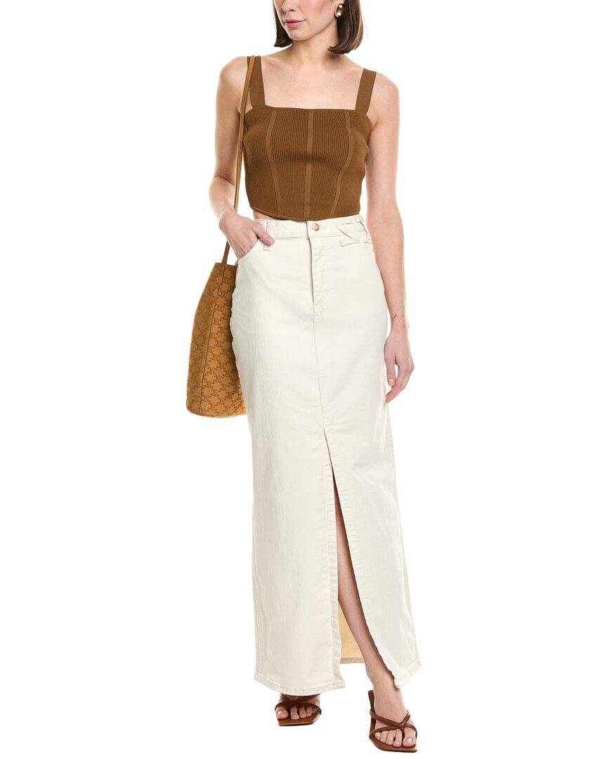 Staud X Wrangler The Maxi Skirt White