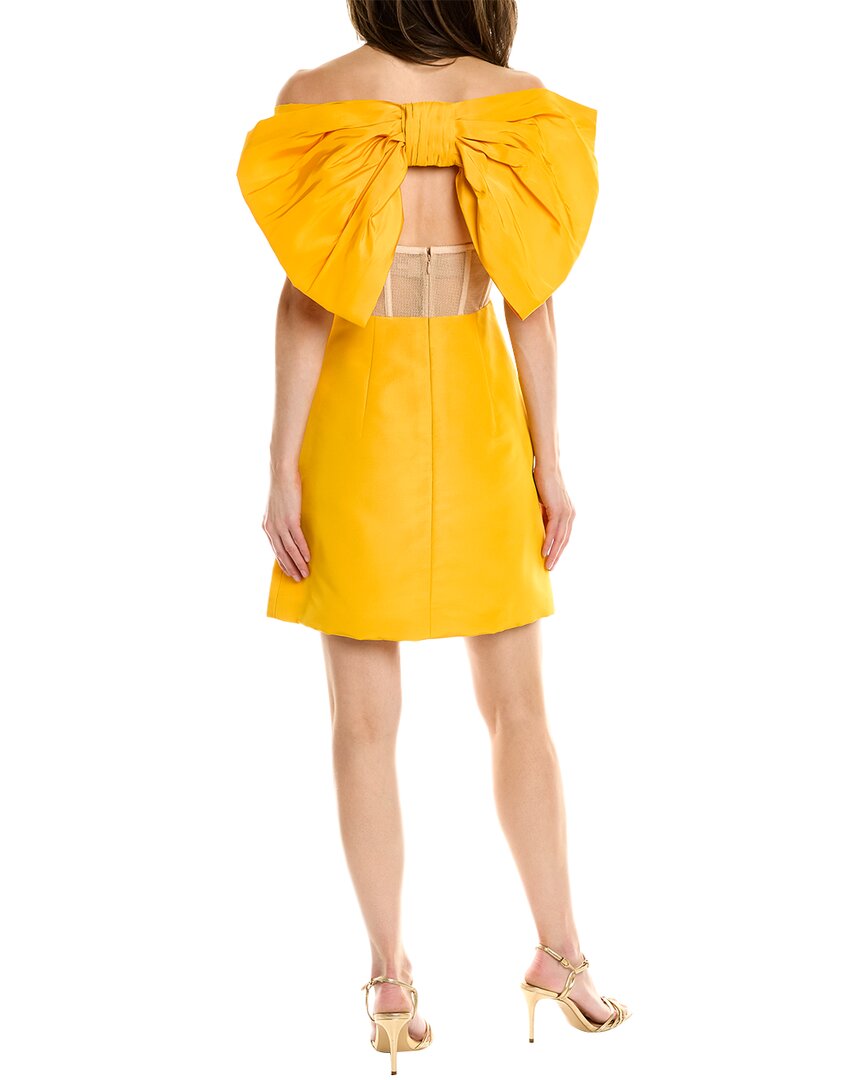 Carolina Herrera Off-The-Shoulder Silk Mini Dress