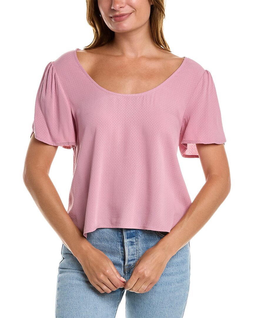Saltwater Luxe Womens Tulip Sleeve Top, M, Pink