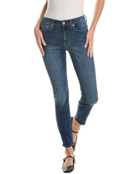 7 For All Mankind High-Waist Gwenevere Cambridge Skinny Jean 23" Waist Blue
