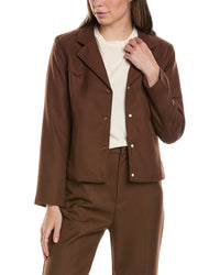 The Great The Western Wool-Blend Blazer Brown Multi