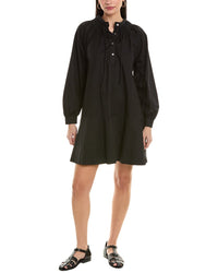 Alpha Studio Shirred Mini Dress Black