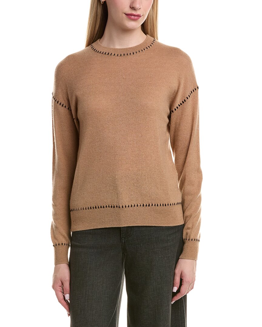 Bruno Magli Whipstitch Wool & Cashmere-Blend Sweater